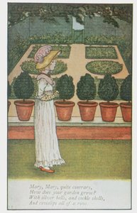 Il libro delle melodie del bambino di aprile: Mary, Mary, Quite Contrary da Kate Greenaway